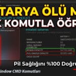Laptop Pil Sağlığı Nasıl Sorgulanır? (Program Kullanmadan 1 Dakikada)