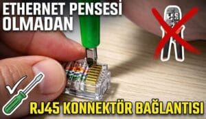 Pensesiz Ethernet Kablosu Nasıl Yapılır? (Tornavida ile RJ45 T568B)