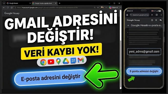 Yeni Hesap Açmadan Gmail Adresi Nasıl Değiştirilir?